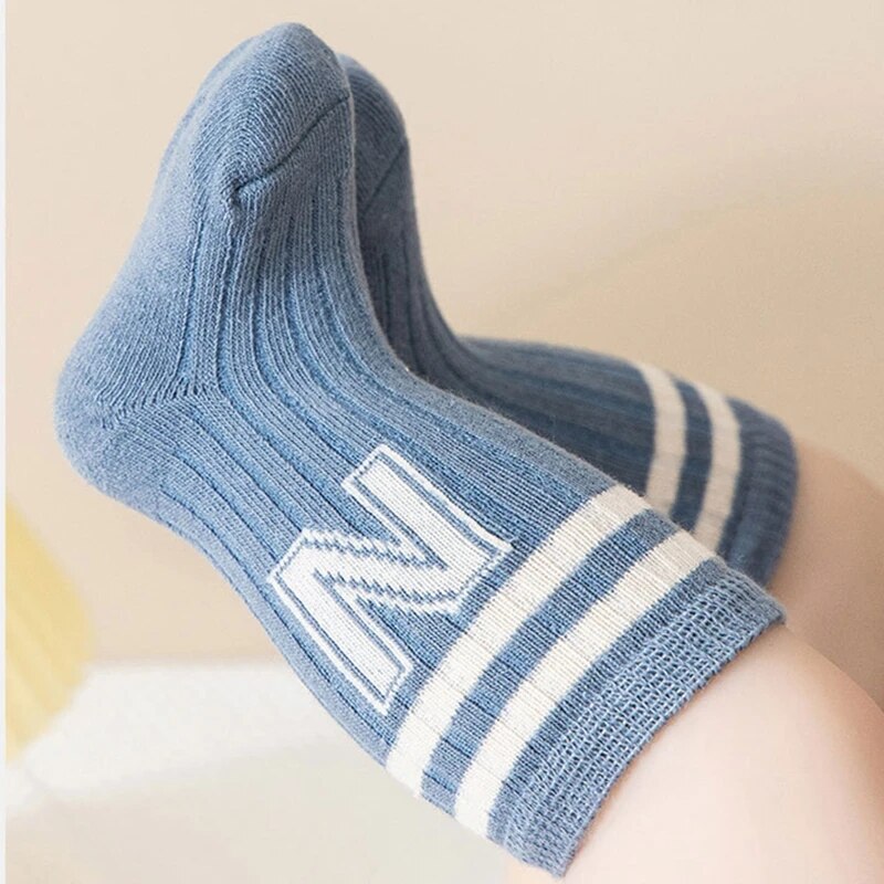 3 Pairs Baby Letter Socks Knit - Baby Sock Oximeter avaliação e preço