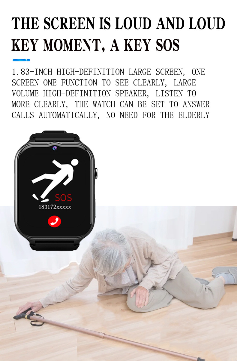 Elderly Smart Watch For Senior - Fall Detection Watch avaliação e preço