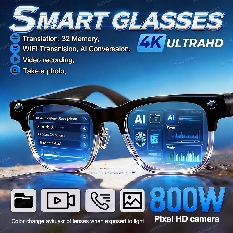 2026New 800W Pixel Camera Smar - Smart Glasses Lens avaliação e preço
