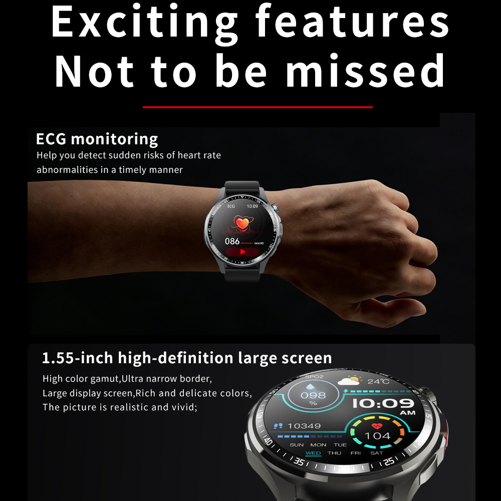 Men Smart Watch Ultra HD Scree - Fall Detection Watch avaliação e preço