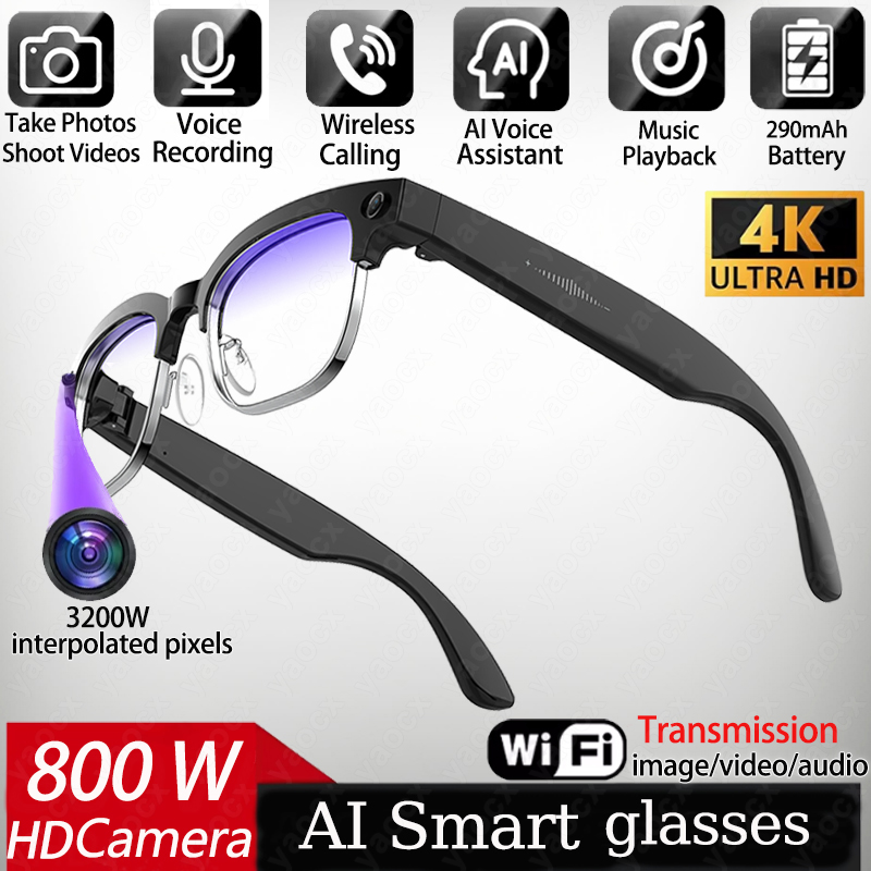 4K Smart AI Glasses 8MP Camera - Smart Glasses Lens avaliação e preço