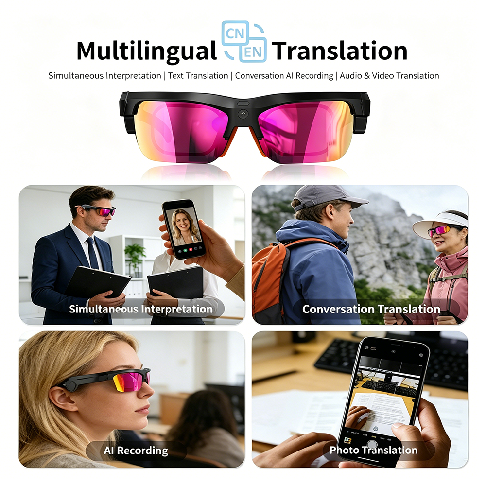 13MP Camera AI Smart Cycling S - Smart Glasses Lens avaliação e preço