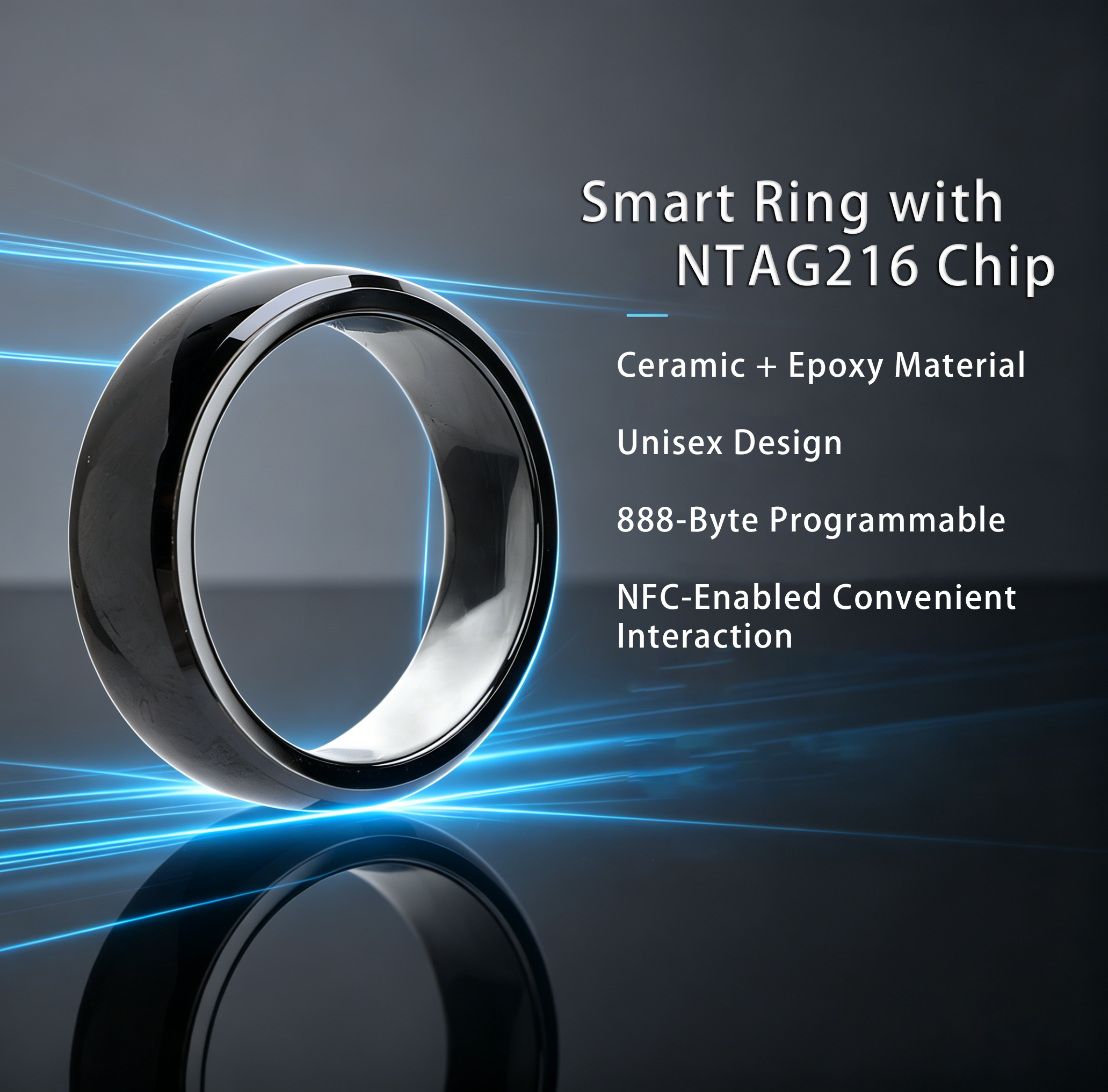 NFC Full Ceramic Smart Ring Co - Smart Ring Nfc Pay avaliação e preço