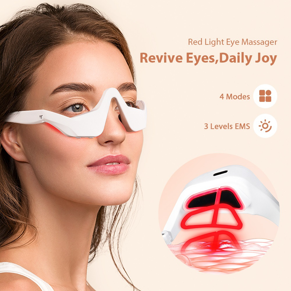 Eye Massager Under Eye Red Lig - Light Therapy Glasses avaliação e preço