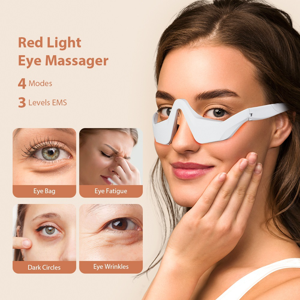 Eye Massager Under Eye Red Lig - Light Therapy Glasses avaliação e preço