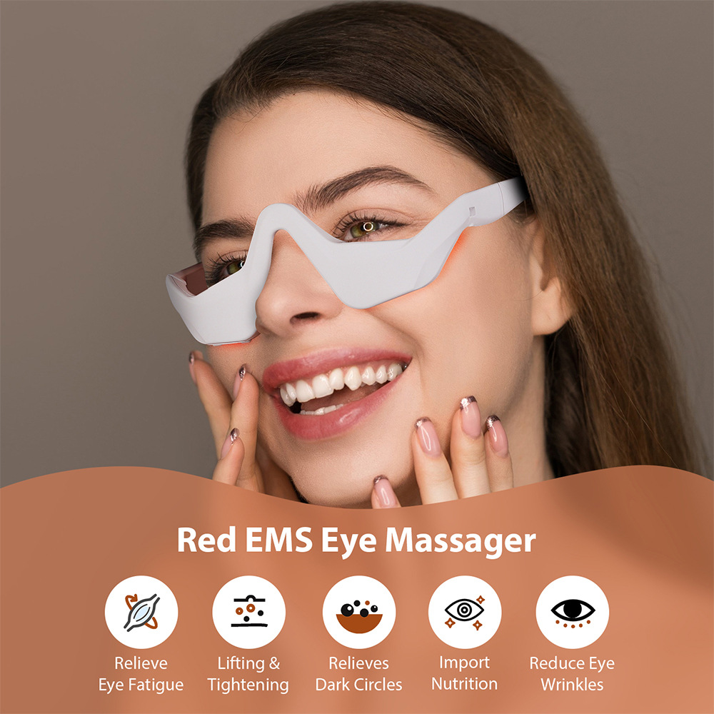 Eye Massager Under Eye Red Lig - Light Therapy Glasses avaliação e preço