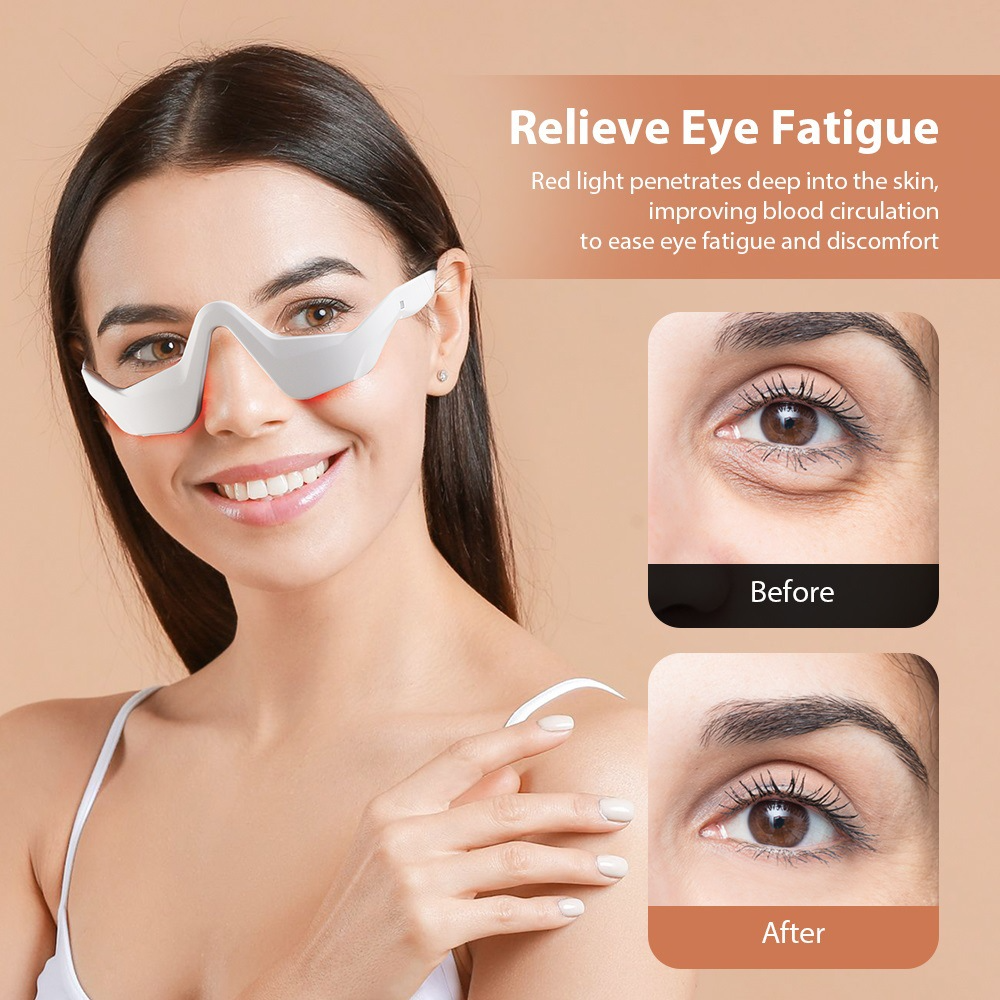 Eye Massager Under Eye Red Lig - Light Therapy Glasses avaliação e preço