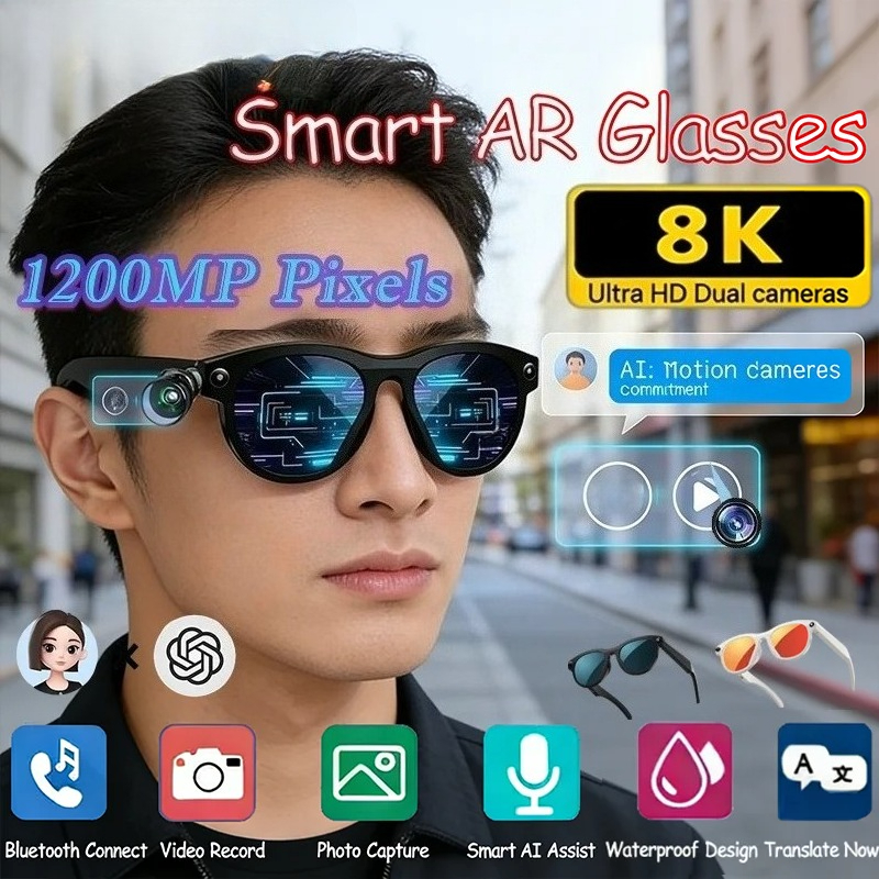 8KHD Smart AI Glasses Color Ch - Smart Glasses Lens avaliação e preço