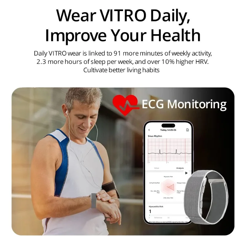 Men Smart Watch ECG Health Blo - Fall Detection Watch avaliação e preço