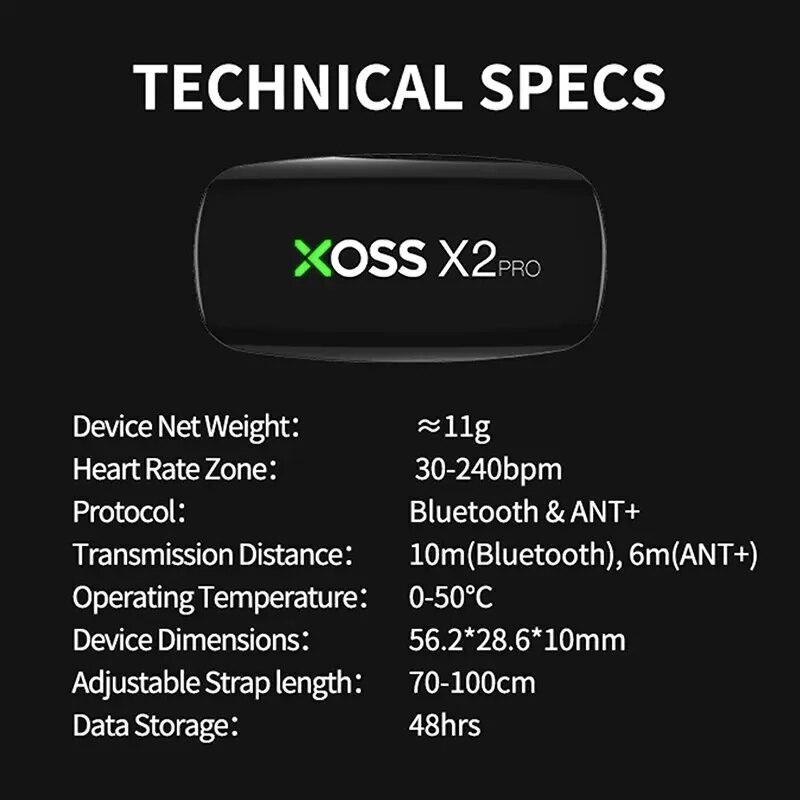 XOSS X2 Pro Chest Strap Heart  - Breath Rate Monitor avaliação e preço
