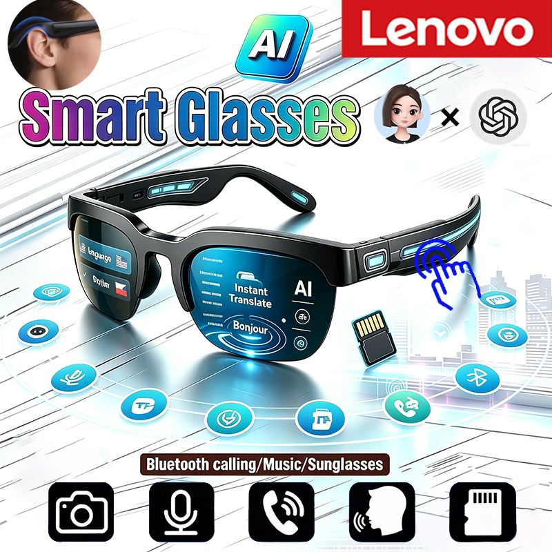 Lenovo HOT BT Audio Bone-Condu - Smart Glasses Lens avaliação e preço