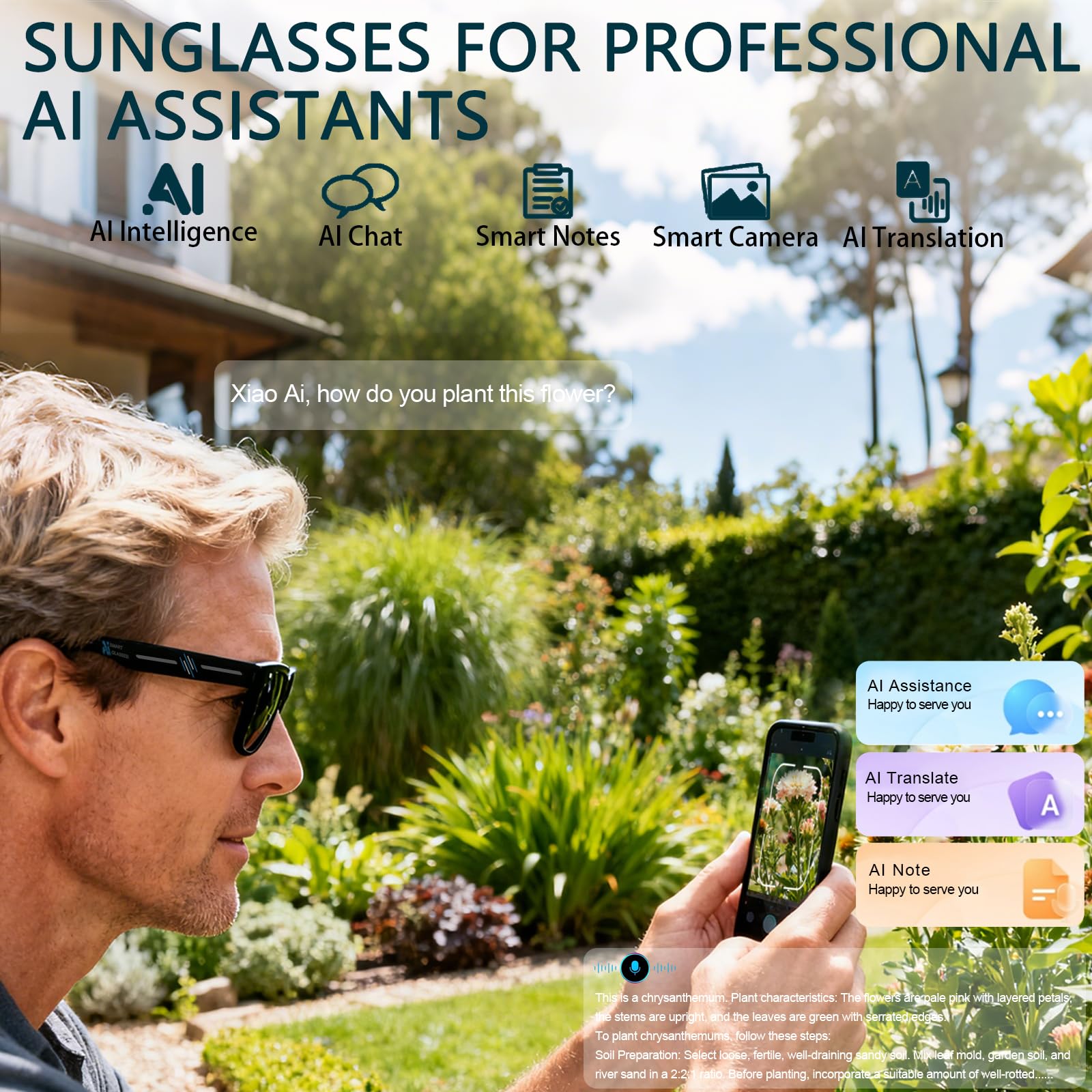 Black Smart Ai Glasses for Men - Smart Glasses Lens avaliação e preço