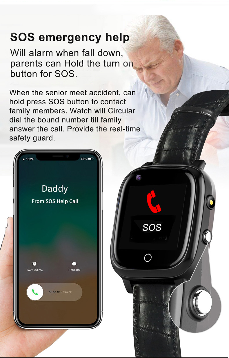 Elderly Smart Watch For Senior - Fall Detection Watch avaliação e preço