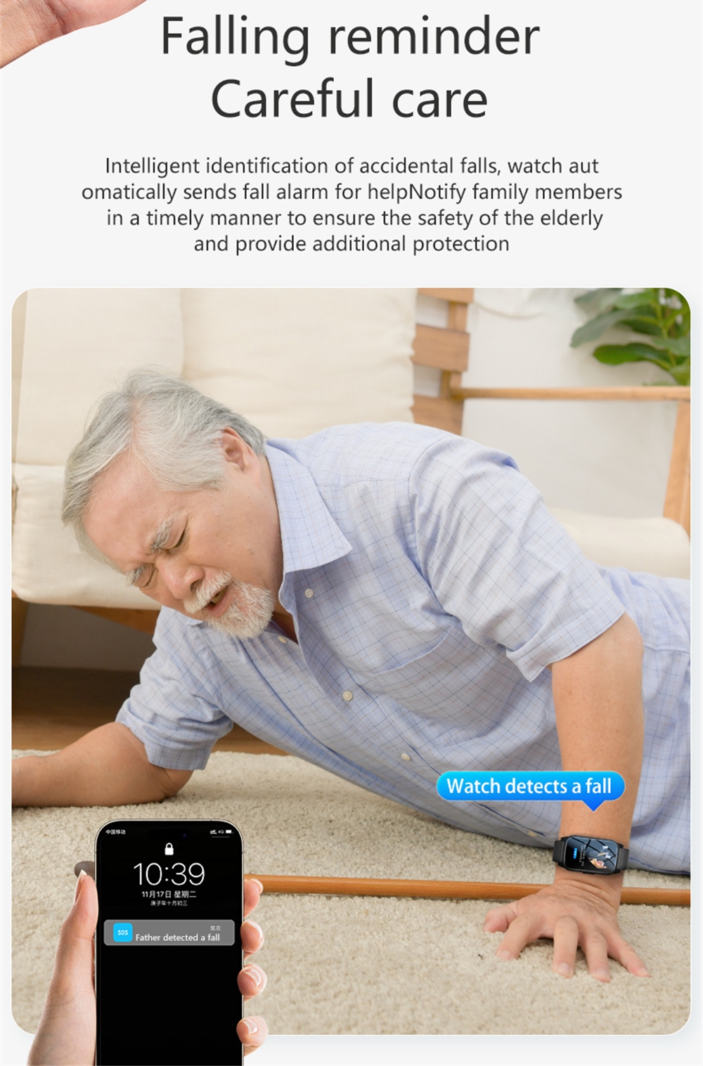 Elderly Smart Watch For Senior - Fall Detection Watch avaliação e preço