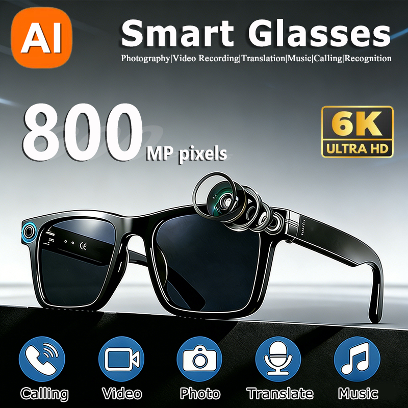 6K HD AI Camera Glasses 800MP  - Smart Glasses Lens avaliação e preço