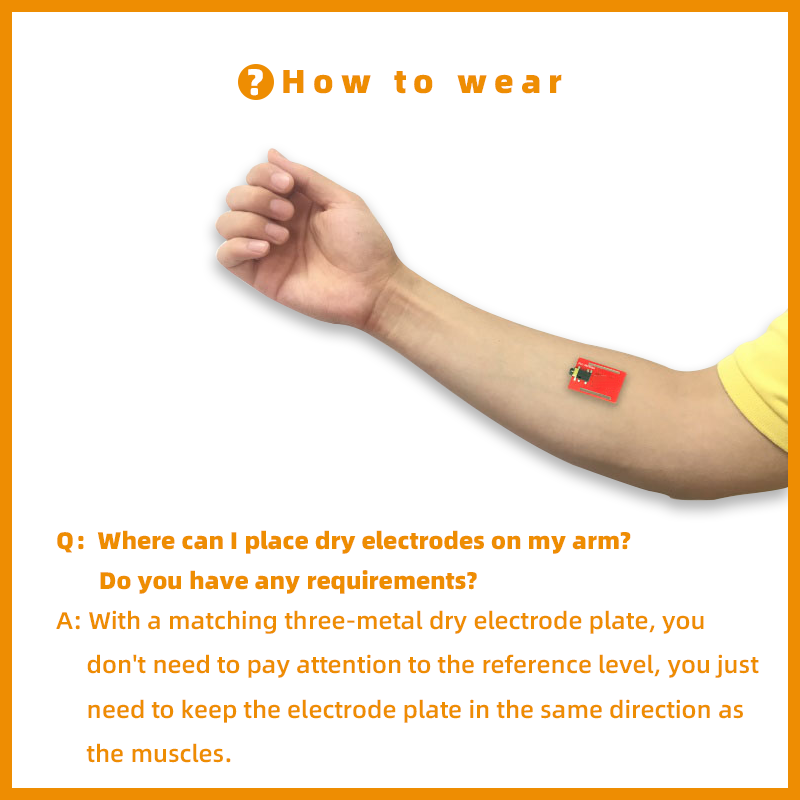 Dry Electrode EMG Sensor Elect - Muscle Sensor Emg avaliação e preço