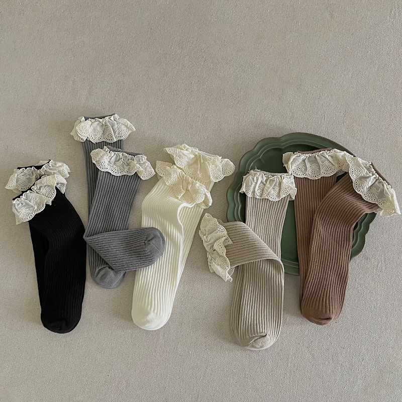 Ruffle Baby Girls Knee High So - Baby Sock Oximeter avaliação e preço
