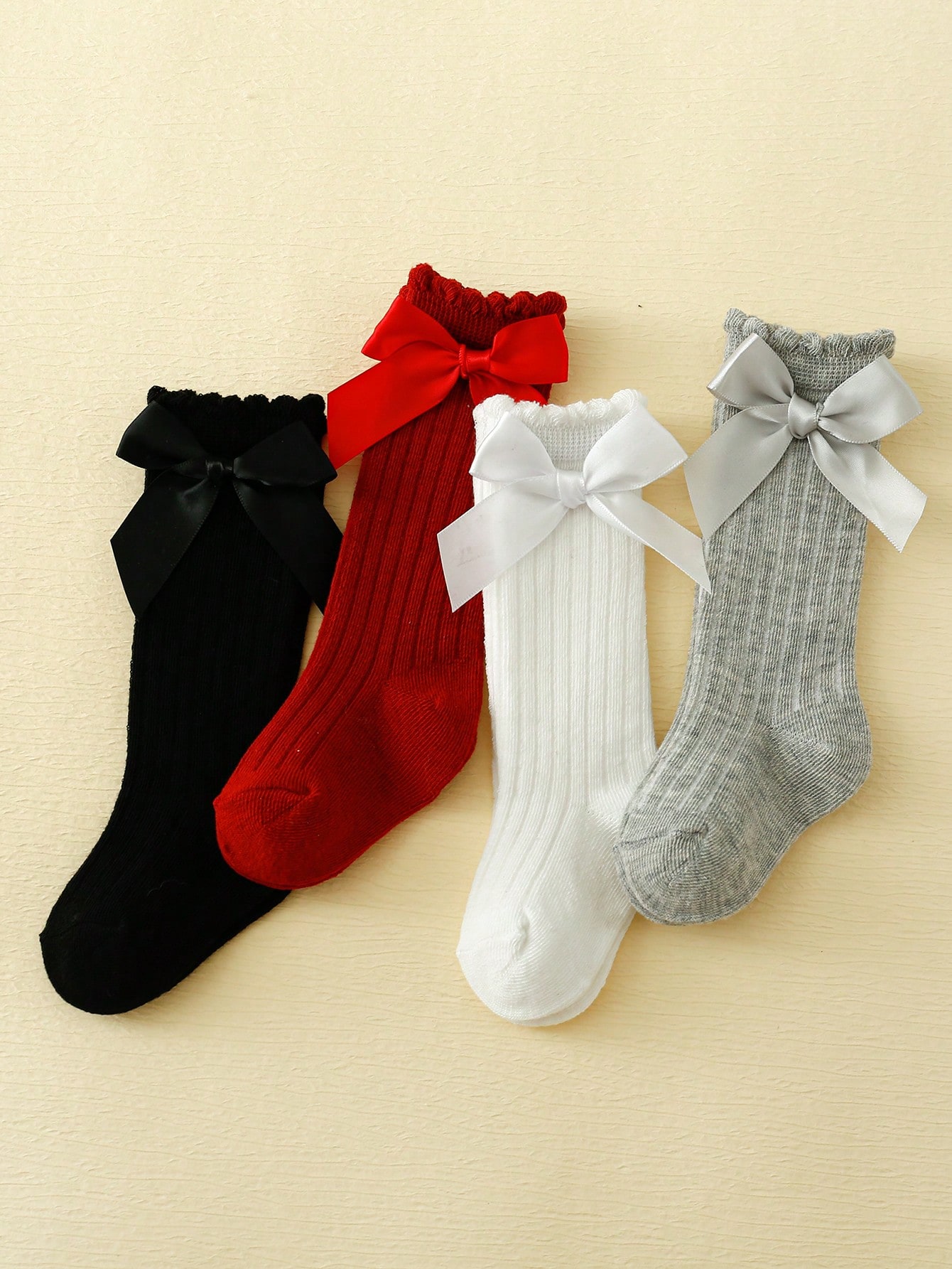 4/5 Pairs Baby Girls Long Knee - Baby Sock Oximeter avaliação e preço