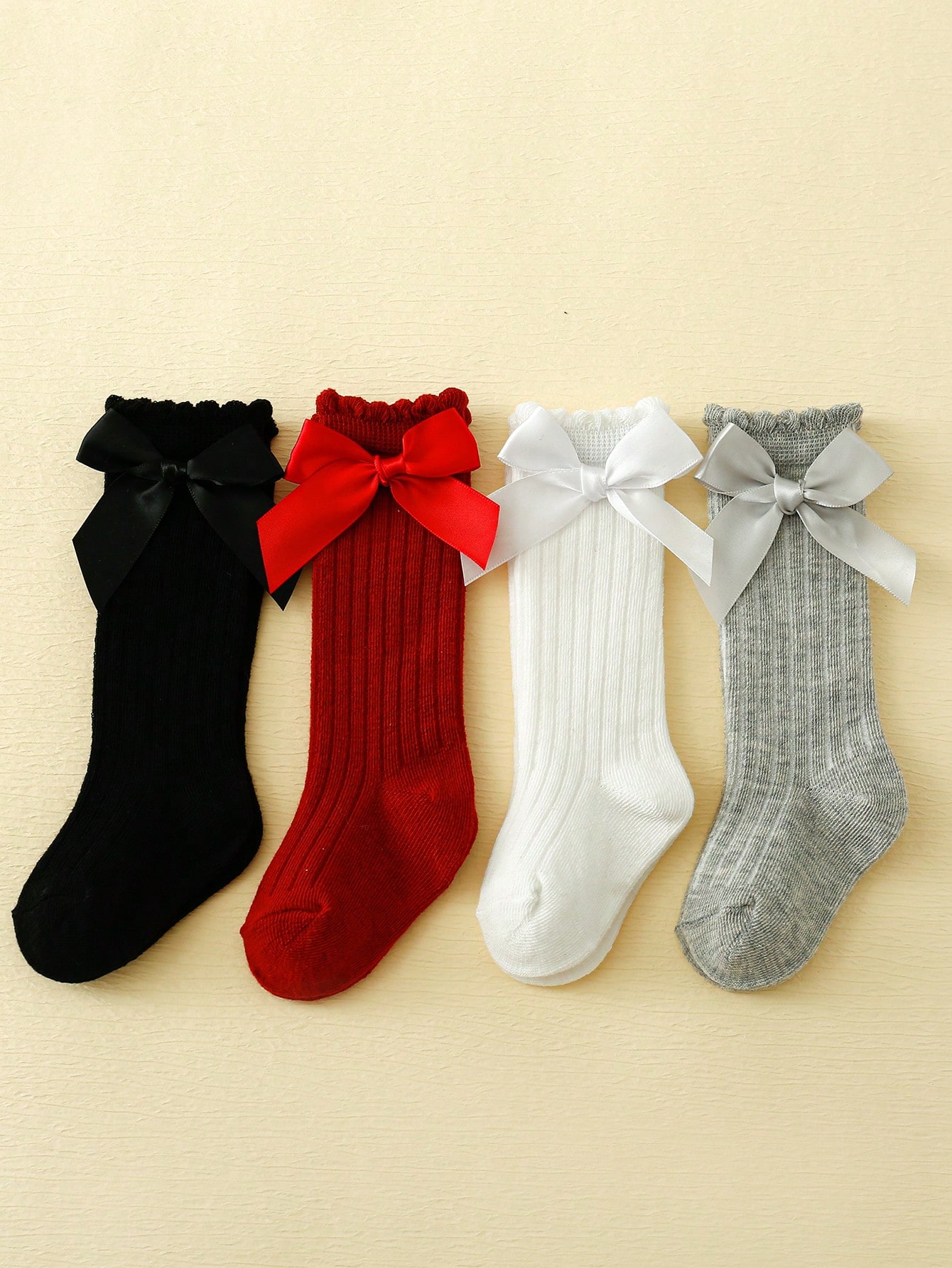 4/5 Pairs Baby Girls Long Knee - Baby Sock Oximeter avaliação e preço