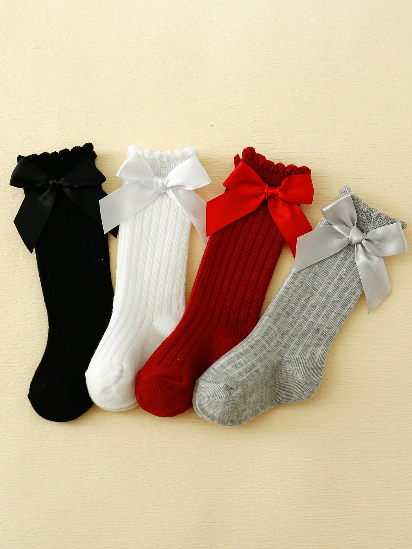 4/5 Pairs Baby Girls Long Knee - Baby Sock Oximeter avaliação e preço