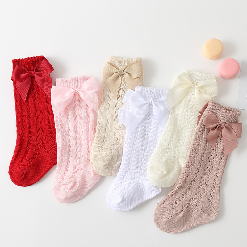 1 Pairs Summer Fashion Bow Bab - Baby Sock Oximeter avaliação e preço