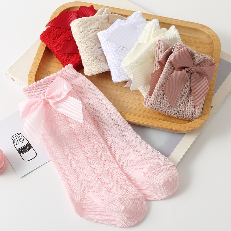 1 Pairs Summer Fashion Bow Bab - Baby Sock Oximeter avaliação e preço