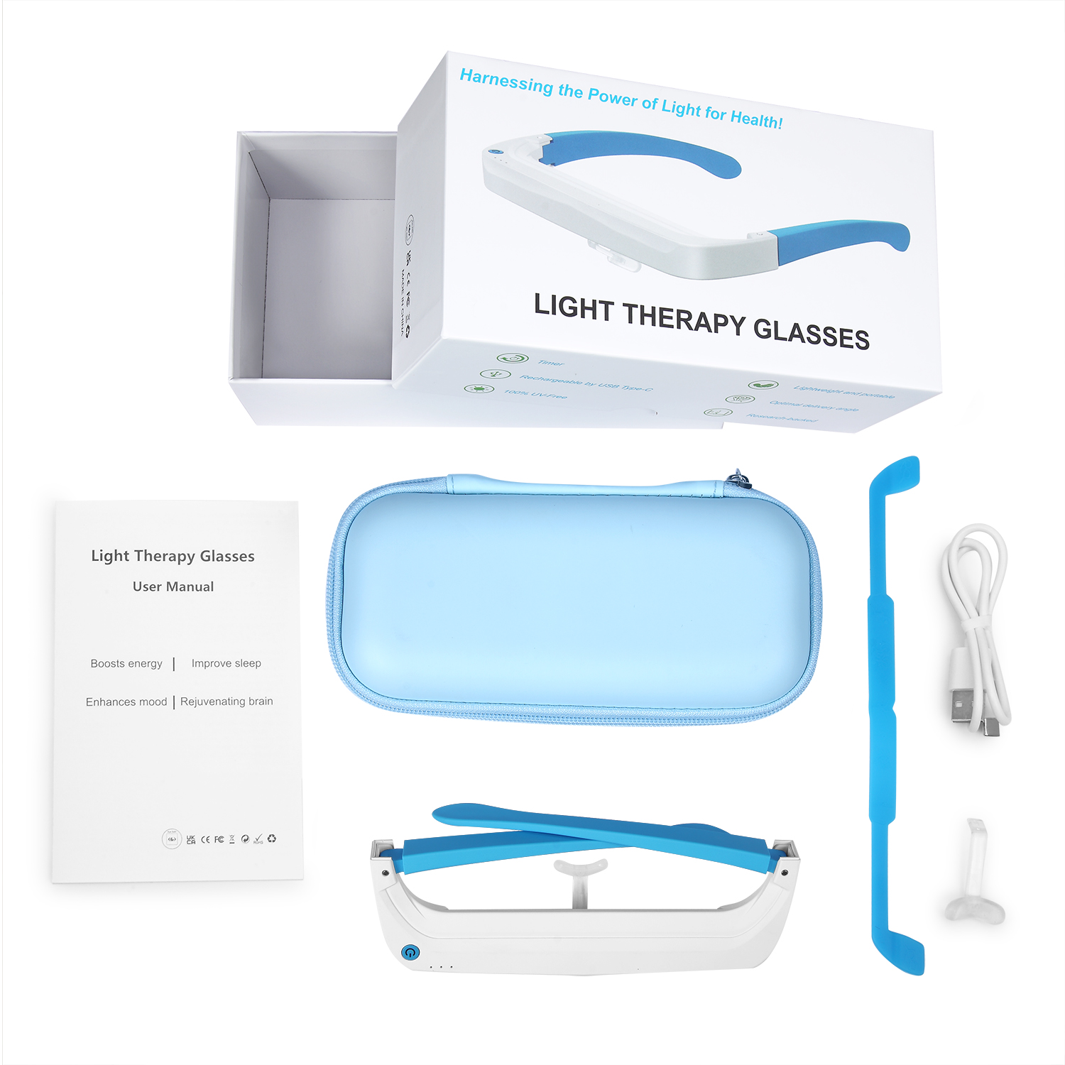 Sleep-aiding and Mind-calming  - Light Therapy Glasses avaliação e preço