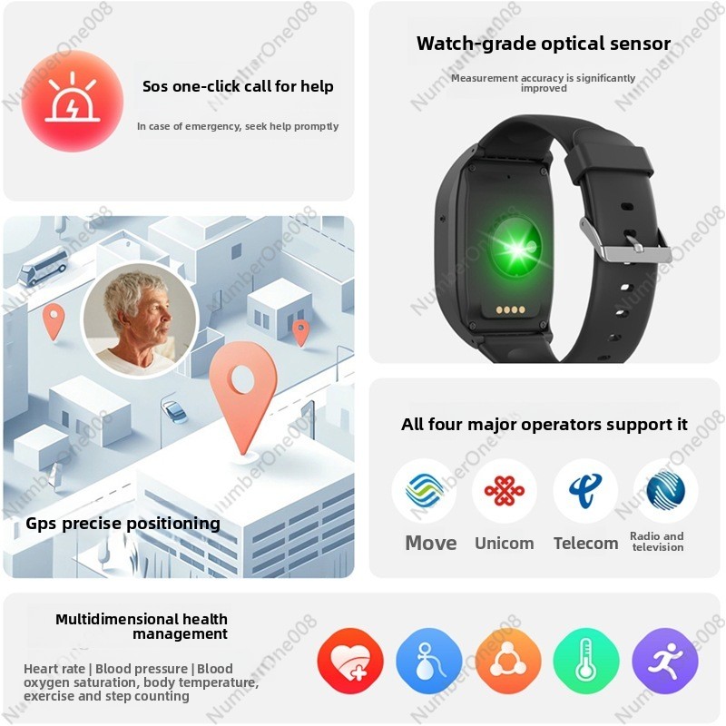 4G Smart Watch for Elderly, GP - Fall Detection Watch avaliação e preço