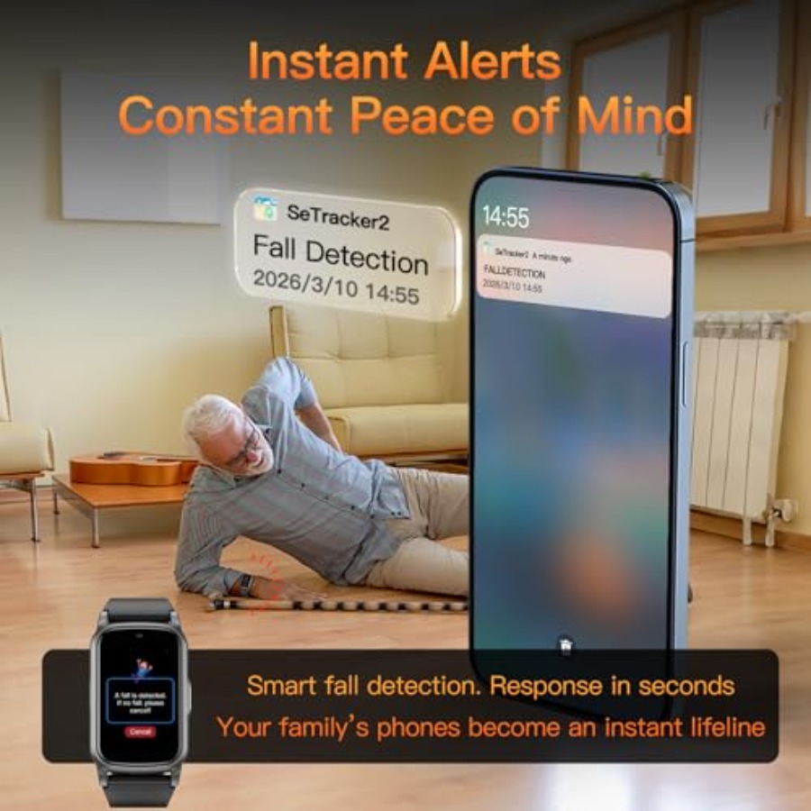 Smart Watch for Seniors with F - Fall Detection Watch avaliação e preço
