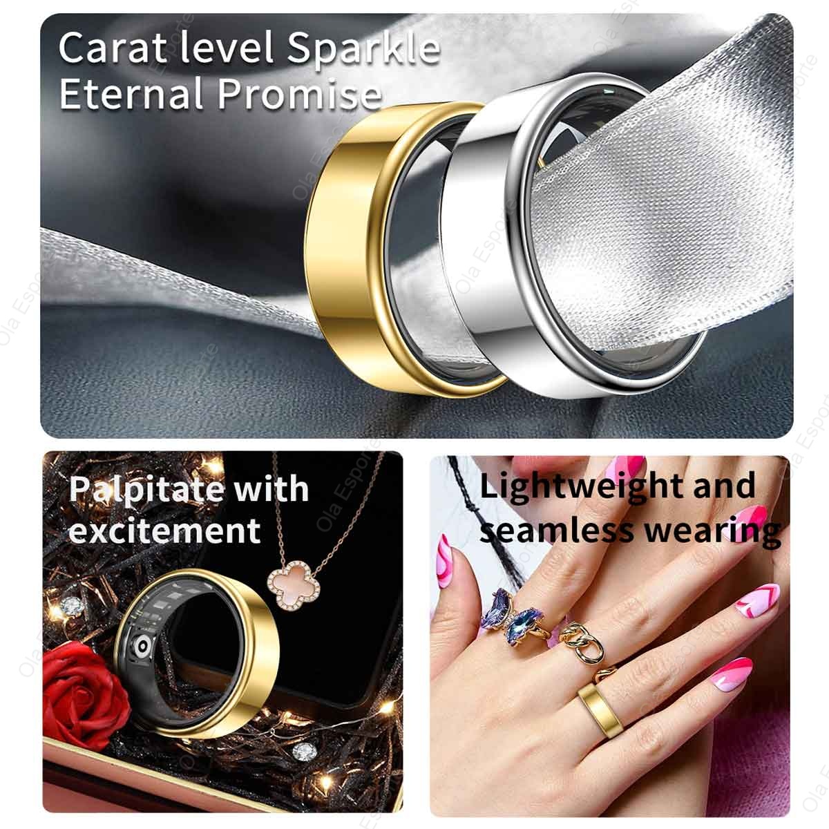 R09 Smart Ring Men Women with  - Temperature Ring Skin avaliação e preço