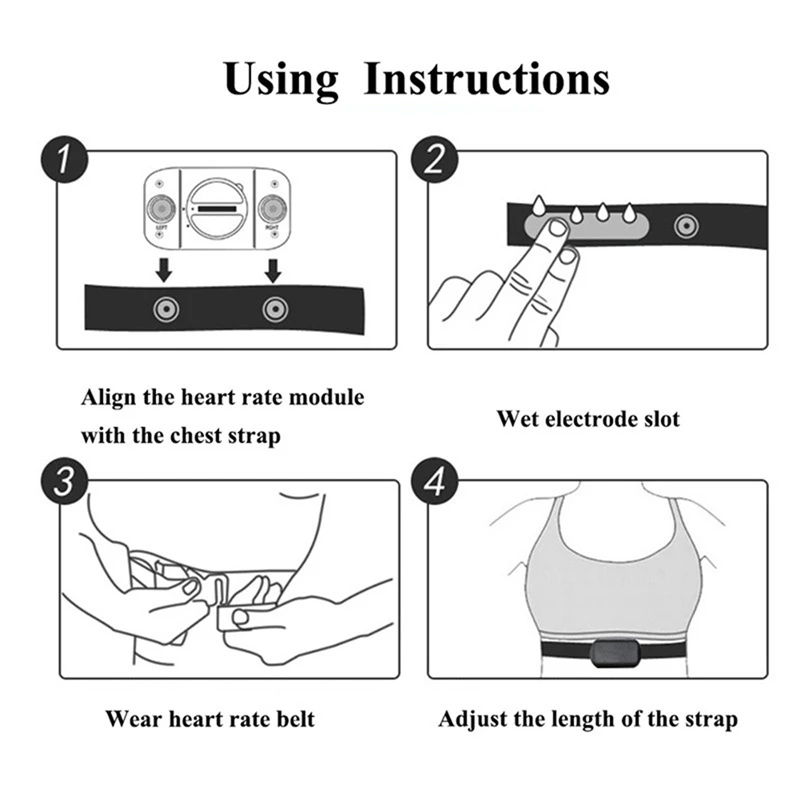 1/2PCS Heart Rate Monitor Ches - Breath Rate Monitor avaliação e preço