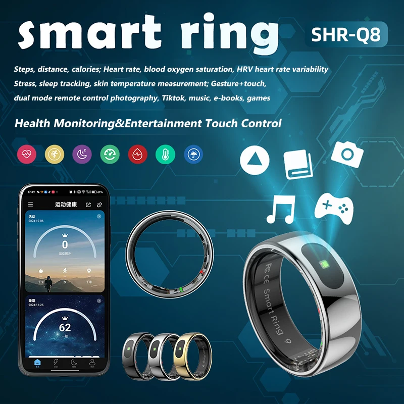 R08 Smart Ring Men Women Charg - Temperature Ring Skin avaliação e preço