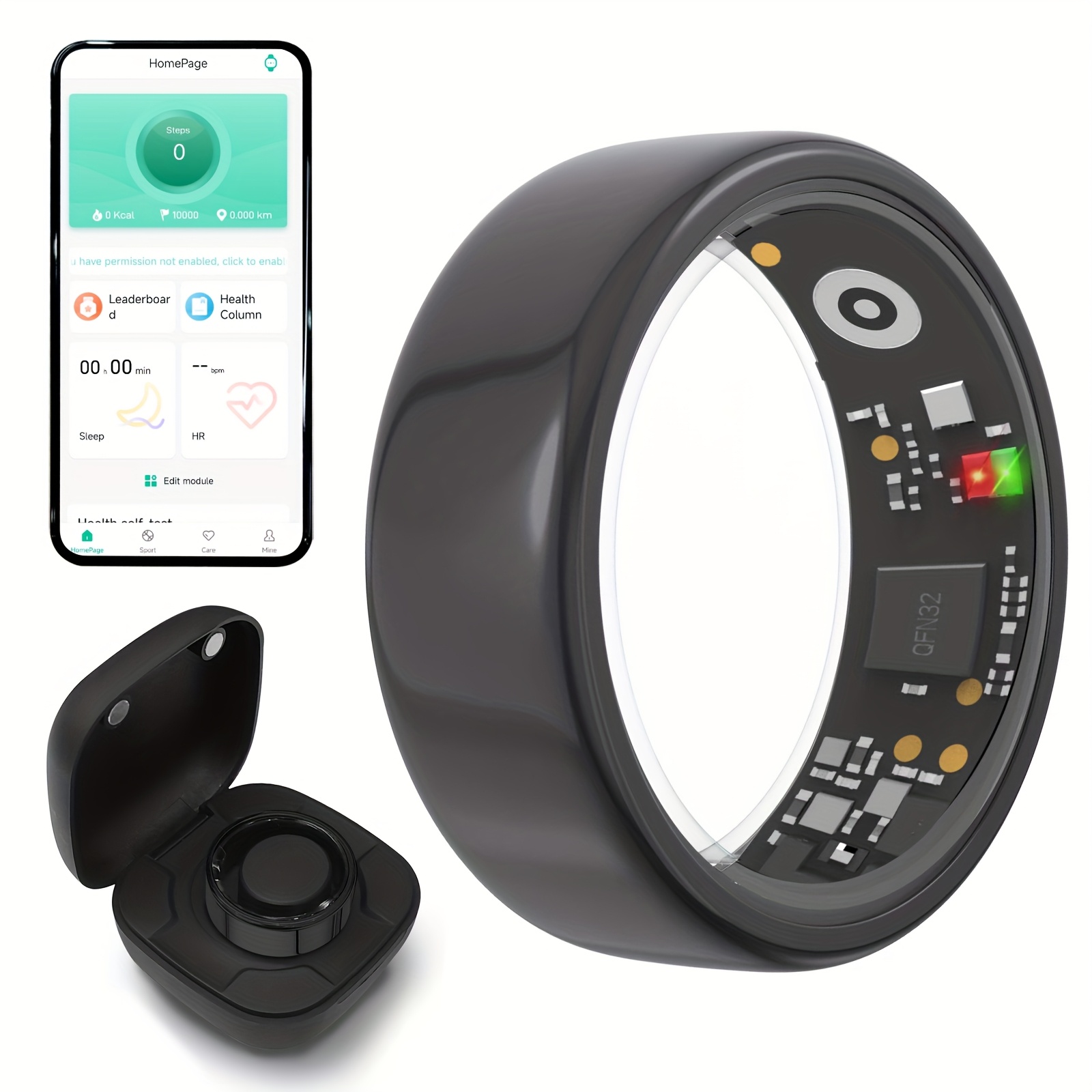 Smart Ring Men Women with Char - Temperature Ring Skin avaliação e preço