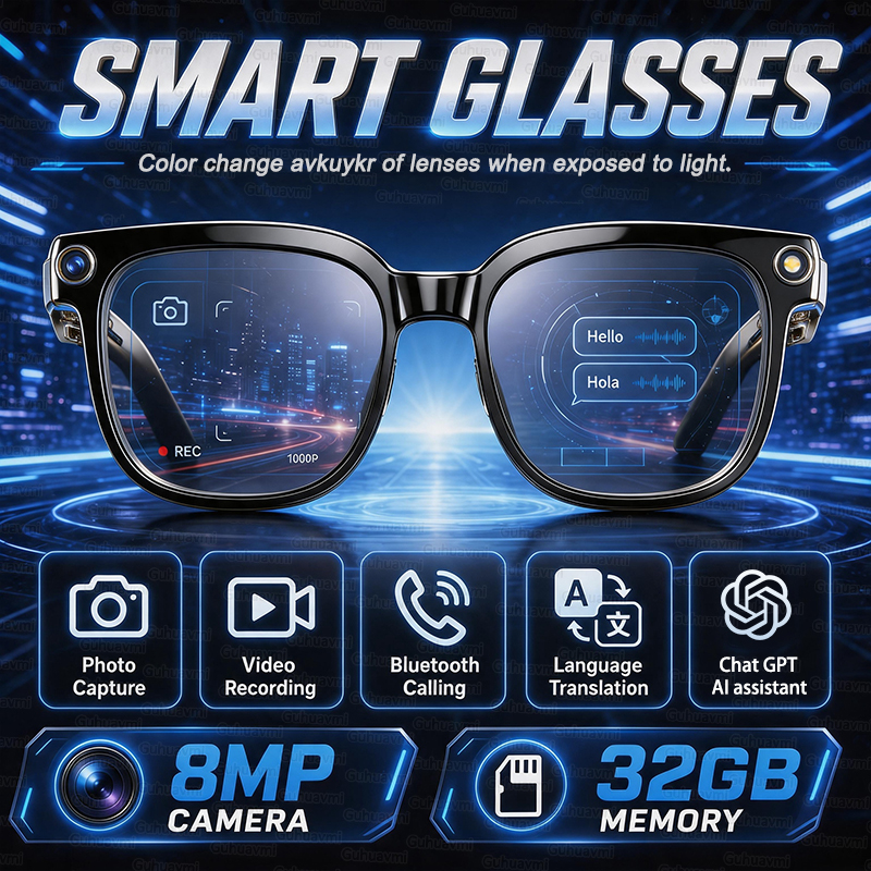 2026 HD AI Smart Glasses 32GB  - Smart Glasses Lens avaliação e preço