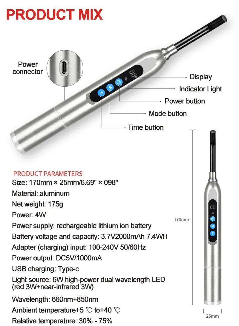 Red Light Therapy Device Canke - Galvanic Skin Sensor avaliação e preço