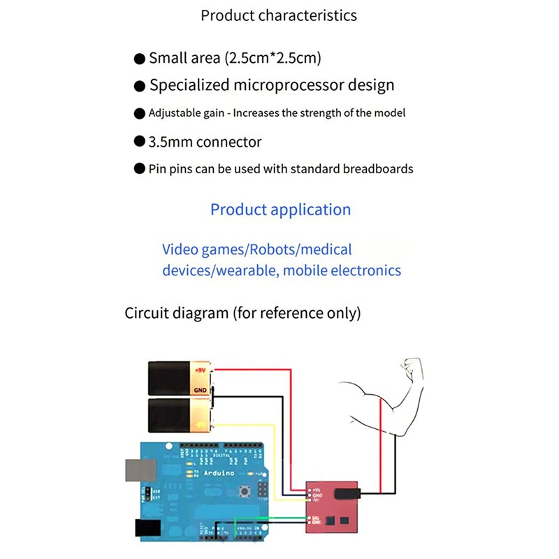 B50B-3X Muscle Electrical Sens - Muscle Sensor Emg avaliação e preço